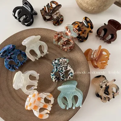 Small Acetate Grip High Ponytail Hair-Holding Hairpin Hair Claw Hair Clip Headdress Female Bang Clip Shark Clip Hair Acc