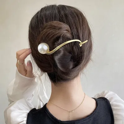 Korean Butterfly Pearl Hair Clips