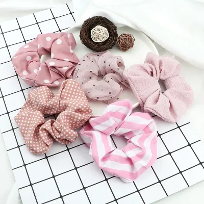 60 Styles Women Girls Satin Scrunchie Candy Color Hair Ties Rope Elastic Fashion Hair Bands Vintage Simple Hair Accessor