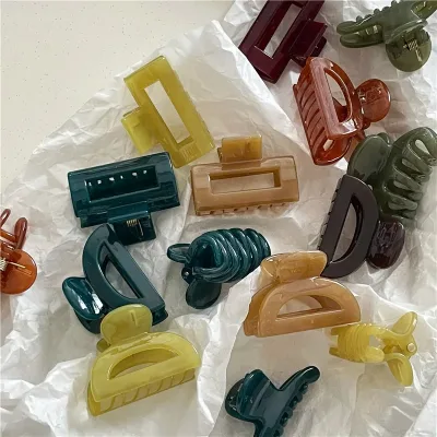 Jelly Acrylic Rectangle Side Bangs Clip Small Geometric Korean