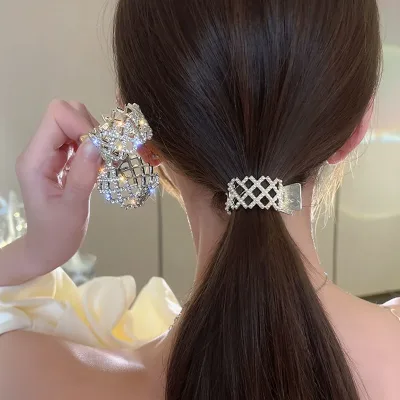 Korean Pearl Crystal Hair Claws Clips Women Geometric Hair Claw Girls Clamps Hair Crab Headband Hairpin Fashion Hair Acc