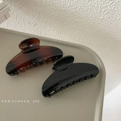 Large Tortoiseshell Curved Shark Claw Clip Korean INS