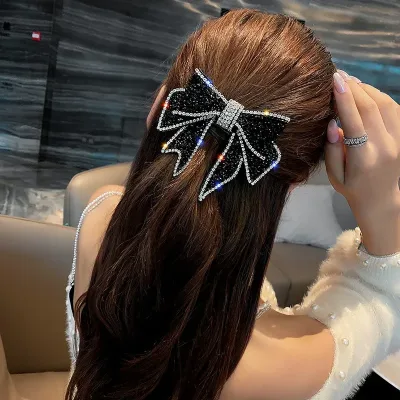 Bows Hair Clips Solid Vintage Cross Crystal Rhinestone Headwear Fashion Metal Hair Claws Hairstyle Barrettes Hair Access