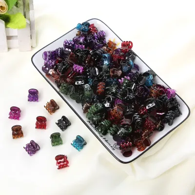 10/20Pcs/Set Plastic Small Size Hair Claw Girls Cute Mini Hair Clips Hair Accessories Transparent Claw Clip Kids Headwea
