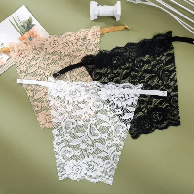 Women Quick Easy Clip-on Lace Fragment Camisole Bra Insert Wrapped Chest Tube Tops Fake Collar For Women's Low Cut Cloth
