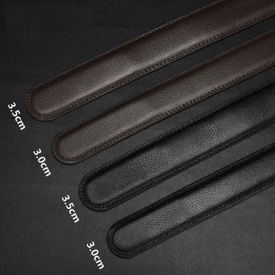 Genuine Cowhide Leather Belt Strap Body Only 3–3.5cm No Buckle