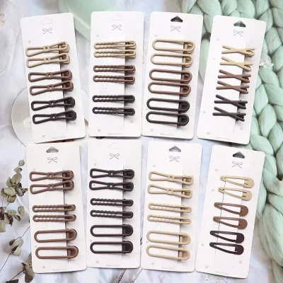 Korean Cute Brown Side Clip Hair Pin Women Girls Pelo Femme