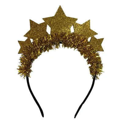 Glitter Star Tinsel Headband for Parties and New Year