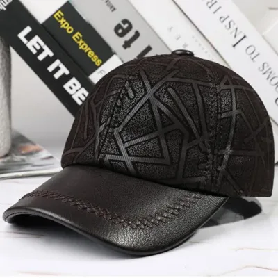 Natural Genuine Leather Hat Autumn Sheepskin Baseball Caps For Men And Women Party Hats Fashion Personality Brands Leath