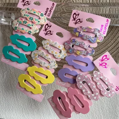 2025 New Cartoon Cute Printed Hairpins Set Women Girls Child Hairgrips Hair Clips Pins Barrettes Accessories Hairclip He