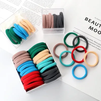 20-200PCS/Set Rubber Hair Band Hairbands Hair Accessories Elastic Stretchable Scrunchies For Woman Girl Ponytail Holder 