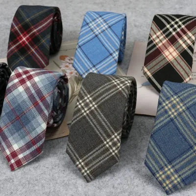 Fashion Cotton Neck Ties For Men Women Casual Plaid Tie For School Boys Girls Suits Tie Slim Wedding Party Necktie Grava