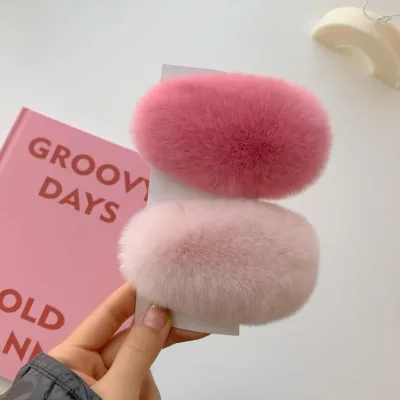 Faux Fur Bunny Hair Clips