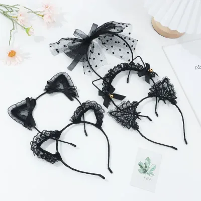 Black Cat Ears Headband for Women