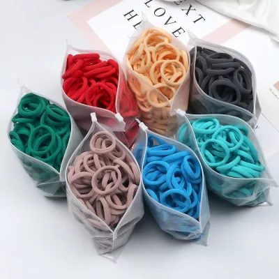 50-Pack Colourful Nylon Elastic Hair Bands