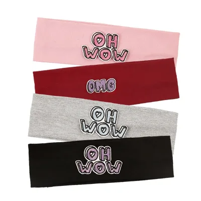 Geebro Newborn Child Baby OMG Letters Headband Cute Cotton Elastic Hair Band Headband For Girls Turbands Hair Accessorie