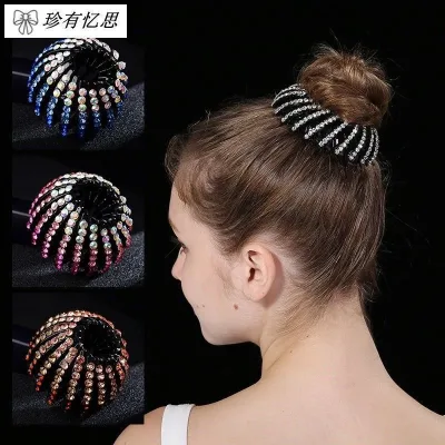 Fashion Korean ball hair accessories Bird's Nest hairpin Lazy man hairpin Disc hairpin High horsetail clip Women's sweet