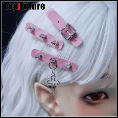 Women Harajuku Y2K Girl Gothic Lolita Willow nail Punk Hair pin Headdress Chain Hair Pins Punk Hair Clip hairclip access