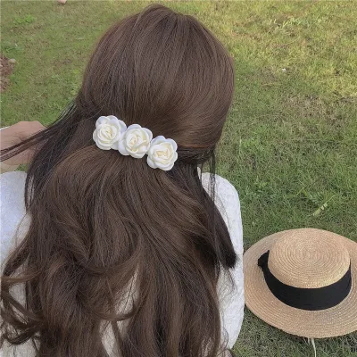 Camellia Flower Hair Clip and Headband Set