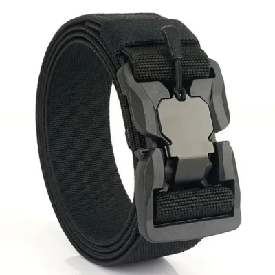 New Tactical Belt Magnetic Buckle Quick Release Elastic Belt Casual Nylon Tooling Training Belt Men's Trousers Belt YD88