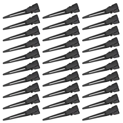 50 PCS 1.77"  Prong Curl Clips Gold Curl Pins Duckbill Section Clips Metal Alligator Clips for Hair Extensions Styling(4