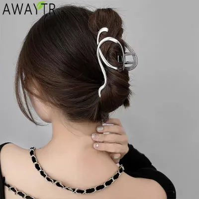 Woman Silver/Gold Irregular Hairpins Punk Style Metal Hair Claws Barrettes Women Hair Accessories Ponytail Hair Clips He