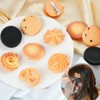 Cute Cookie Biscuit Hair Clips