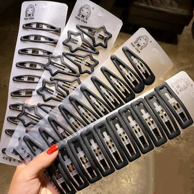 20x Matte Black Alloy Hair Clips