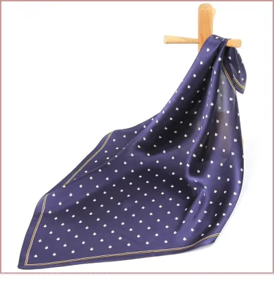 100% Pure Silk Bandana Women Scarf Sailboat Handkerchief Female Neckerchief Women's Natural Silk Square Headband Lady Ha