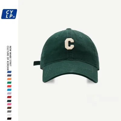 High Quality C Letter Baseball Cap Unisex Summer Fashion Hat Wide Brim Sunshade Cap Street Style Cotton Cap for Couples