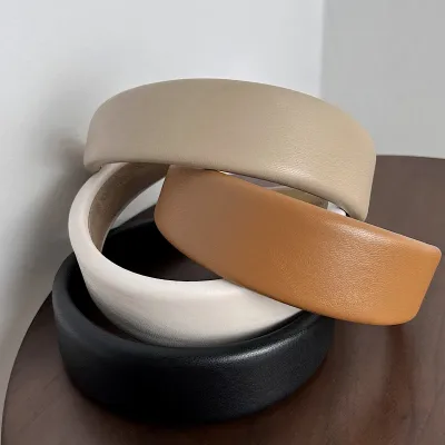 Wide Leather Hairband