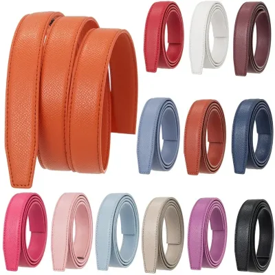 2.4cm Belts Ladies Luxury Brand Fashion Design Simple Versatile Jeans Accessories Women Automatic Buckle Thin Waistband