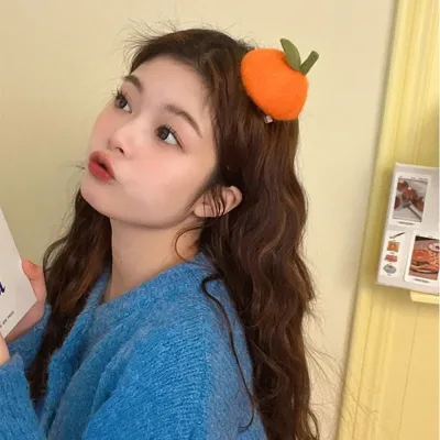 Simulation Food Fruit Hair Clips Peach Orange Duckbill Barrettes