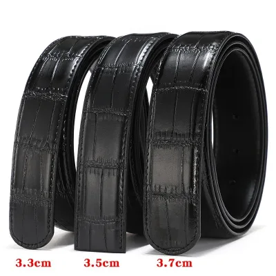 Leather Crocodile Pattern Belt