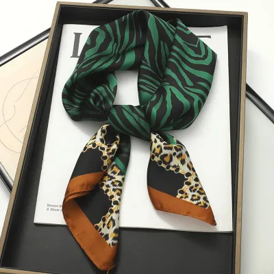 Women Silk Scarf Fashion Hair Scarf Silk Satin Neckerchief scarf women luxury Hair Ties Hair Ornament Female bandana Bag