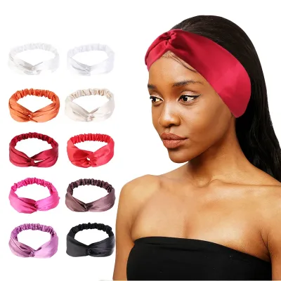 Silky Satin Turban Headband for Washing Face and Yoga