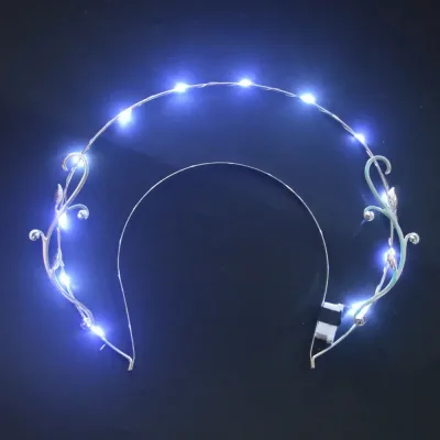Halloween LED Light Up Flashing Angel Bridal Gold Silvery Halo Headband Photoshoot Hair Band  Hair Accessory Wedding Fes