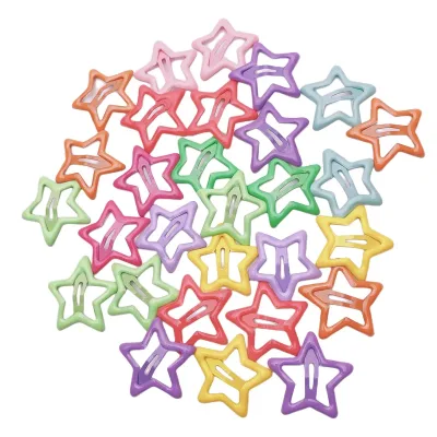 10-Pack Colourful Star Hair Clips Y2K Style