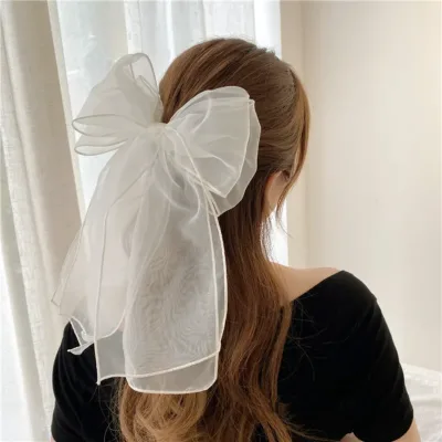 Double Layer Organza Bow Hair Clips