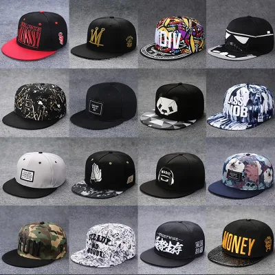 Men's Letter Embroidery Tide All-match Flat Brim Baseball Cap Ladies Summer Hip-hop Hat Outdoor Shade Adjustable Peaked 