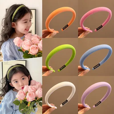 Children's Wide Acrylic Headband Solid Colour — Girls Hair Hoop