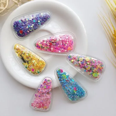 20-Pack Clear PVC Sequin Hair Clips