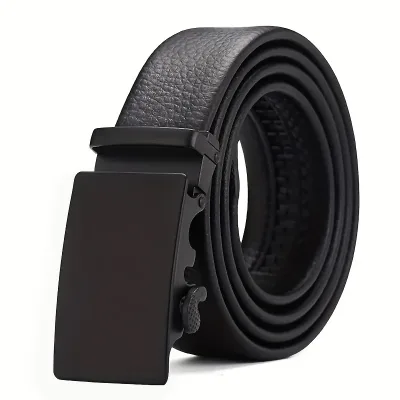 Men'S Belt Metal Automatic Buckle High Quality Business Work Belt Paired With Jeans Cheap Belt, Gift For Father And Boyf