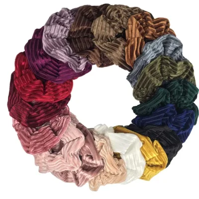 6pcs Velvet Scrunchies Elastic Rubber Hair Bands Women Girls Soft Solid Headbands Ponytail Holder Hair Rope Tie Accessor