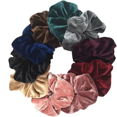 Velvet Scrunchie Set — 10 or 6 Pack Mixed Patterns