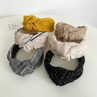 Organza Big Knot Scrunchie Headband Set for Women