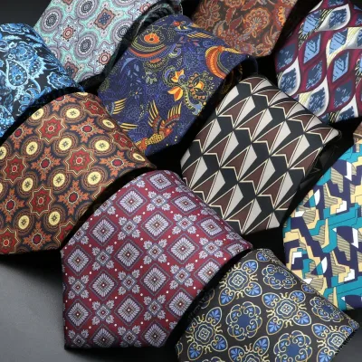 Men's Soft Slik Tie 8.5cm Plaid Dots Necktie Blue Green Gravatas For Men Paisley Floral Fit Wedding Party Suit Shirt Acc