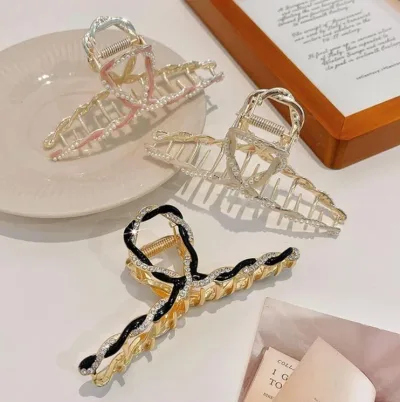 New Fashion Fine Luxury Rhinestones Crystal Metal Pearl Elegant Hairpin for Women Girl Hair Accessories Headdress