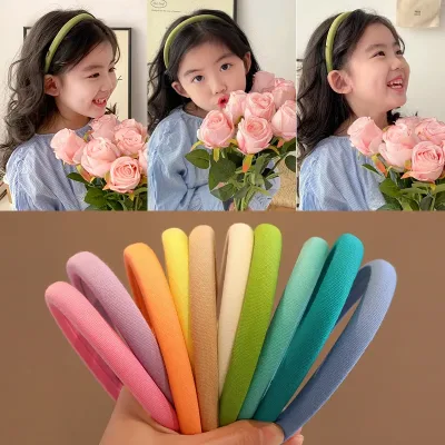 2026 New Children Cute Solid Color Hair Band Headwear Kids Simple Lovely Broadside Headband Baby Girls Fashion Hair Acce