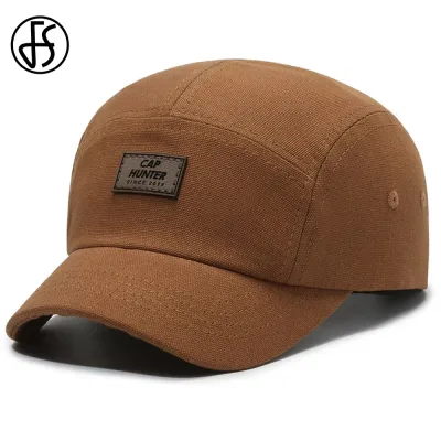 FS Retro Brown Short Brim Baseball Cap For Men Luxury Brand Women Designer Hat Cotton Summer Street Hip Hop Caps Bone Ma